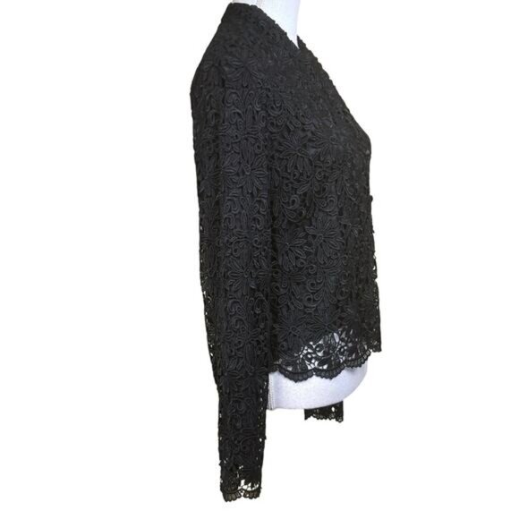 Talbots black lace blazer, 8, timeless, elegant, romantic, feminine, Parisian - Picture 2 of 6